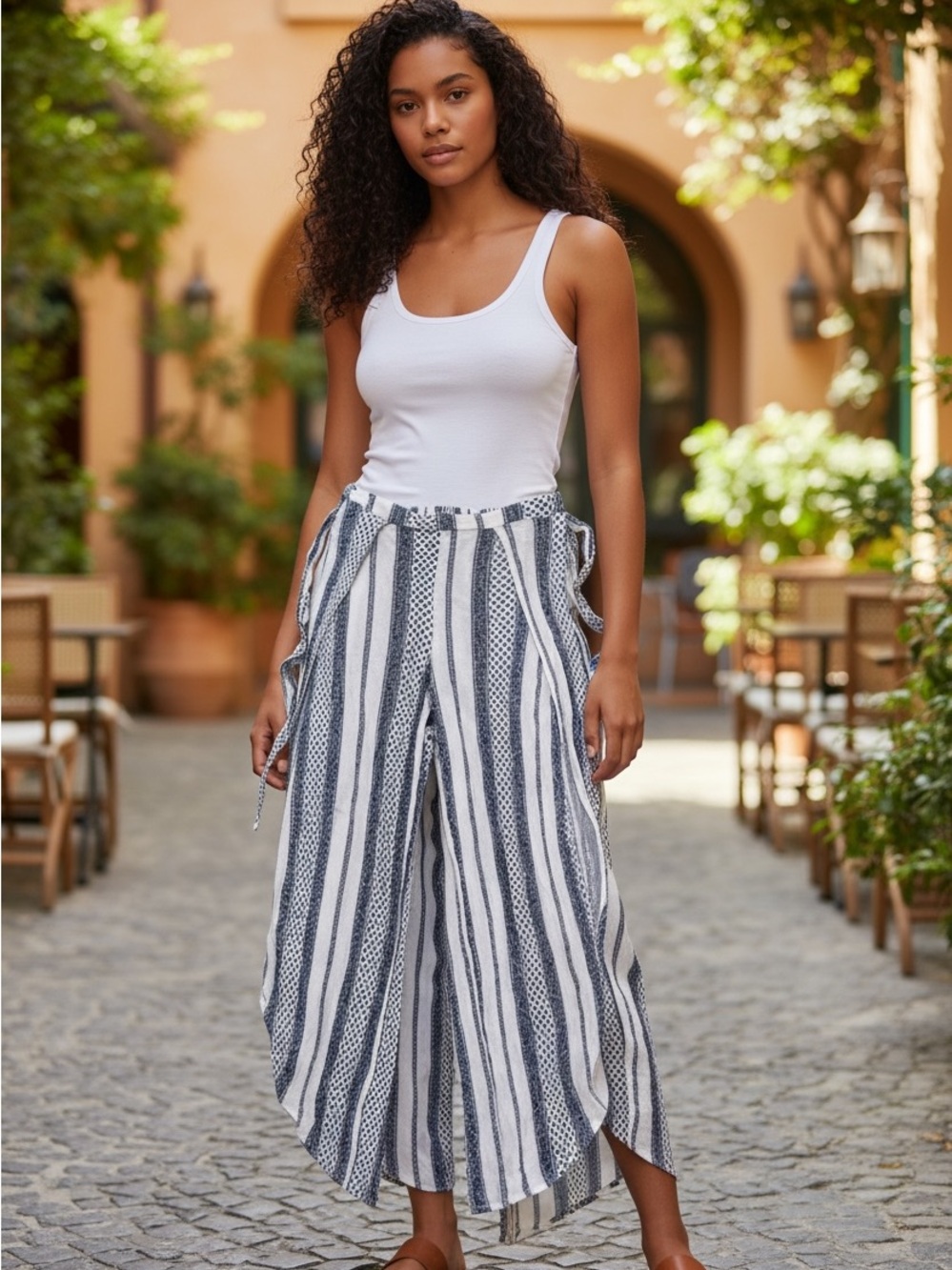American Rag Belted Slit Beach Pants